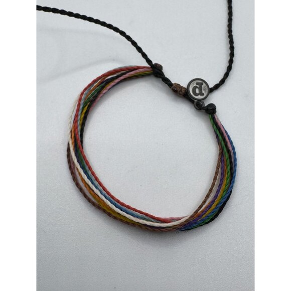 Pura Vida String Bracelet Rainbow Adjustable Charity Give Back To Live Free - Picture 3 of 3